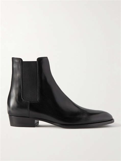 ysl wyatt boot leather|yves Saint Laurent chelsea boots.